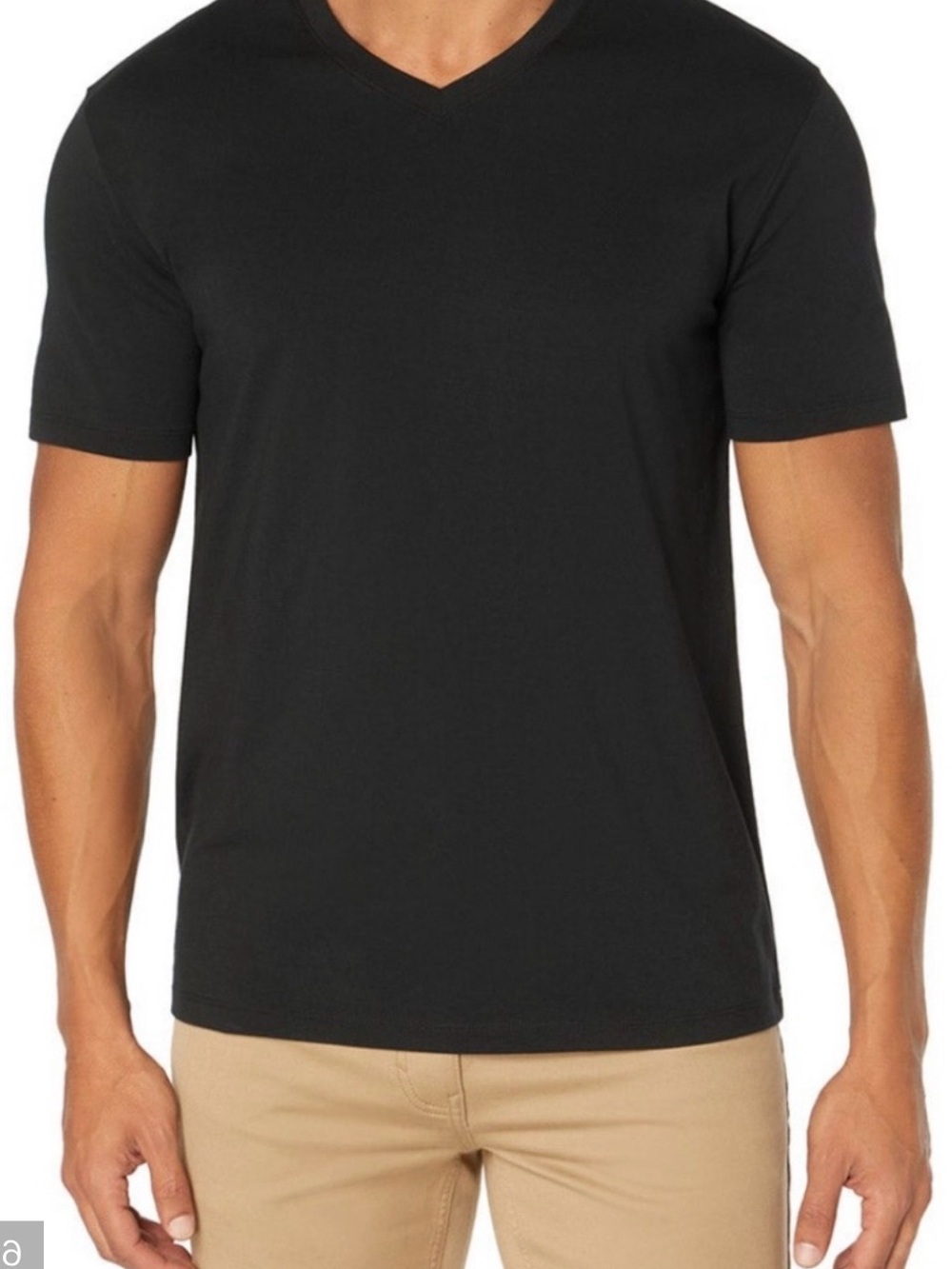 Banana Republic Men's Black V-Neck Short Sleeve Tee